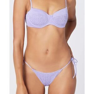 L*Space Aubree Bikini Bottom Women's Medium Amethyst Shimmer Swimwear JDM1233